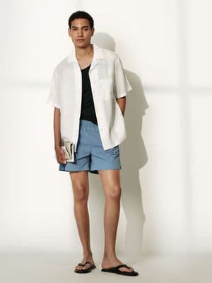 ARKET pure linen short sleeve resort shirt