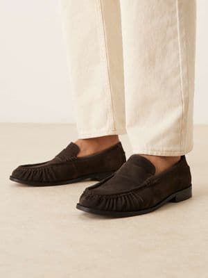 Walk London Riva ruched loafers