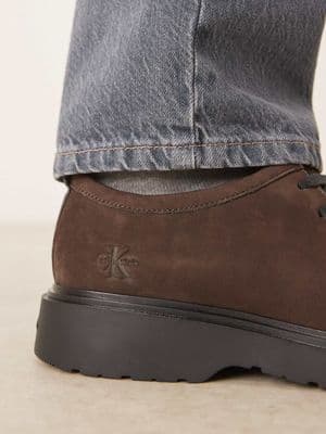 Calvin Klein lace up suede shoes