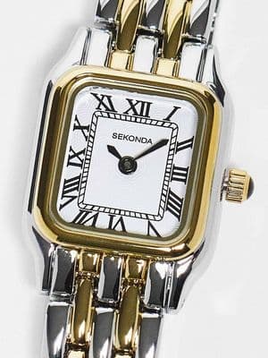 Sekonda classic mixed metal watch in silver/gold