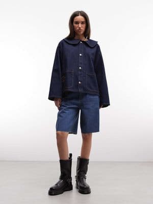 Reclaimed Vintage peter pan collar denim shirt