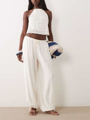 Abercrombie & Fitch crinkle balloon fit pants