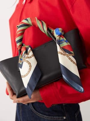 Mango starring Hailey Bieber bag scarf