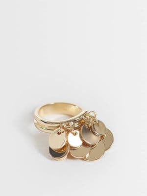 Reclaimed Vintage disc charm ring