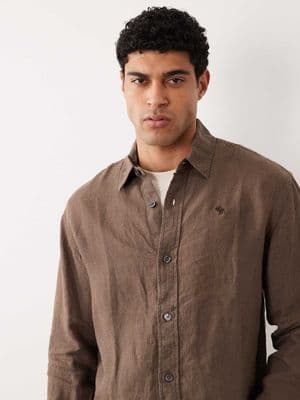 Abercrombie & Fitch 100% linen long sleeve shirt