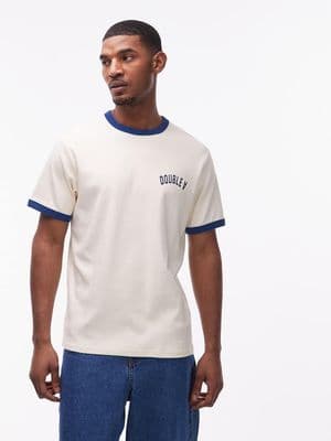 Double A By Wood Wood 100% cotton parker ringer T-shirt