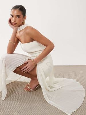Gina Tricot dropped waist scarf maxi dress