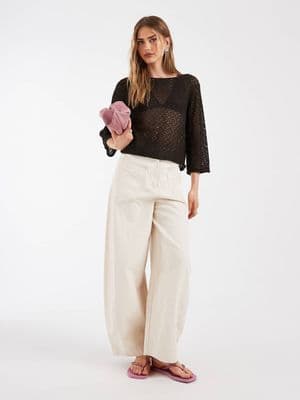 JDY boatneck crochet top