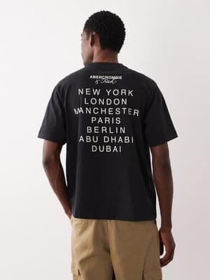 Abercrombie & Fitch city list premium heavyweight T-shirt