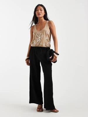 JDY Petite textured tailored pants
