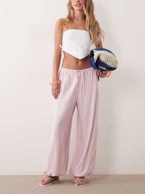Abercrombie & Fitch crinkle balloon fit pants