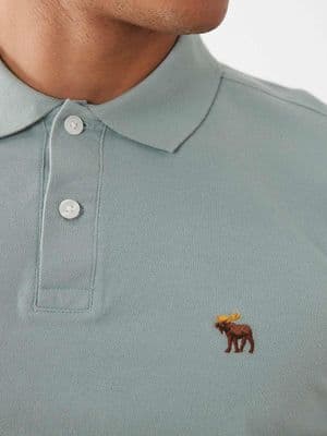Abercrombie & Fitch icon logo short sleeve polo shirt