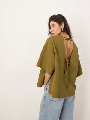 ARRANGE boxy seamed top