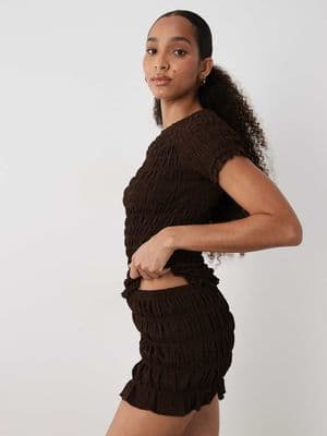 Brave Soul ruched mini shorts