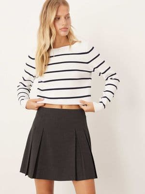 Mango pleated mini skirt
