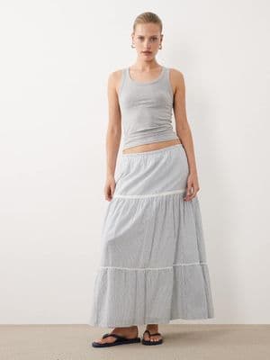 Abercrombie & Fitch tiered maxi skirt