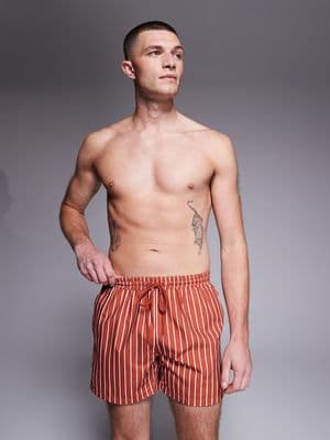 South Beach striped swim shorts