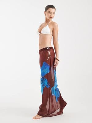 Aray sheer beach maxi skirt