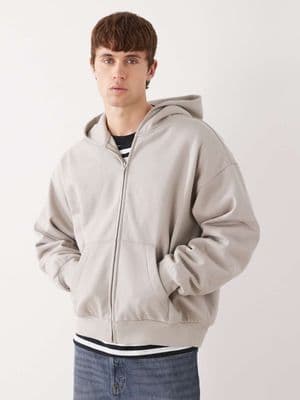 Weekday oversized zip up hoodie