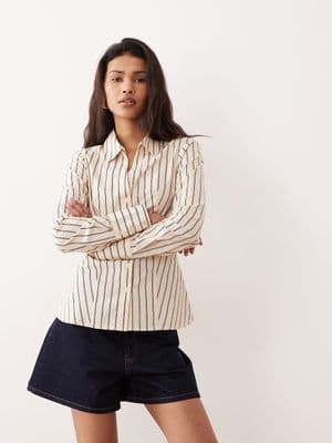 Miss Selfridge poplin fitted shirt