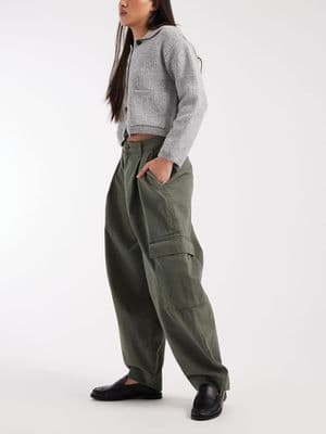 Miss Selfridge balloon leg utility cargo pants