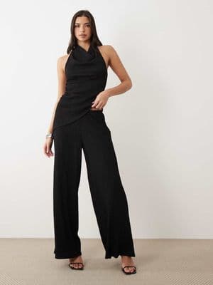 Gina Tricot textured wide pants