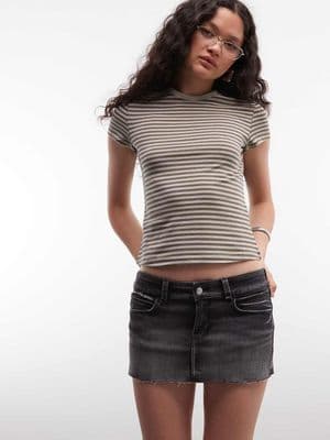 Cheap Monday Booty Bei super stretch denim mini skirt