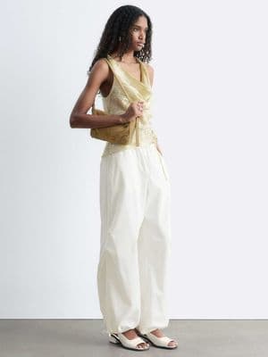 & Other Stories drawstring balloon shape cotton pants