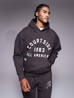 Courtside oversized pullover hoodie