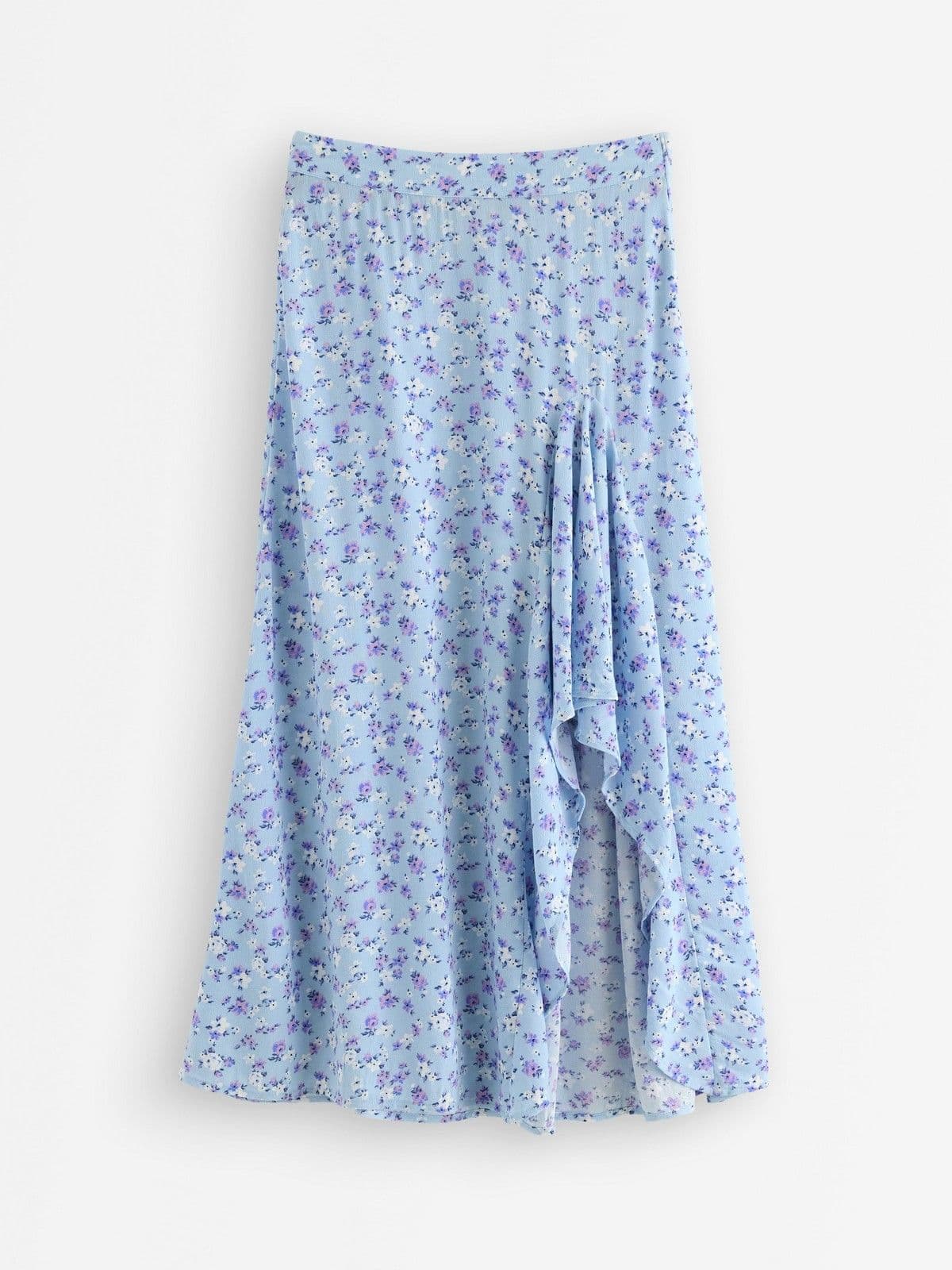 Skirt with flounce Light Blue 1