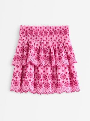 Skirt with broderie anglaise