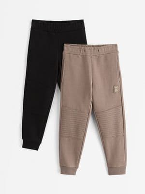 2-pack joggers with reinforced knees