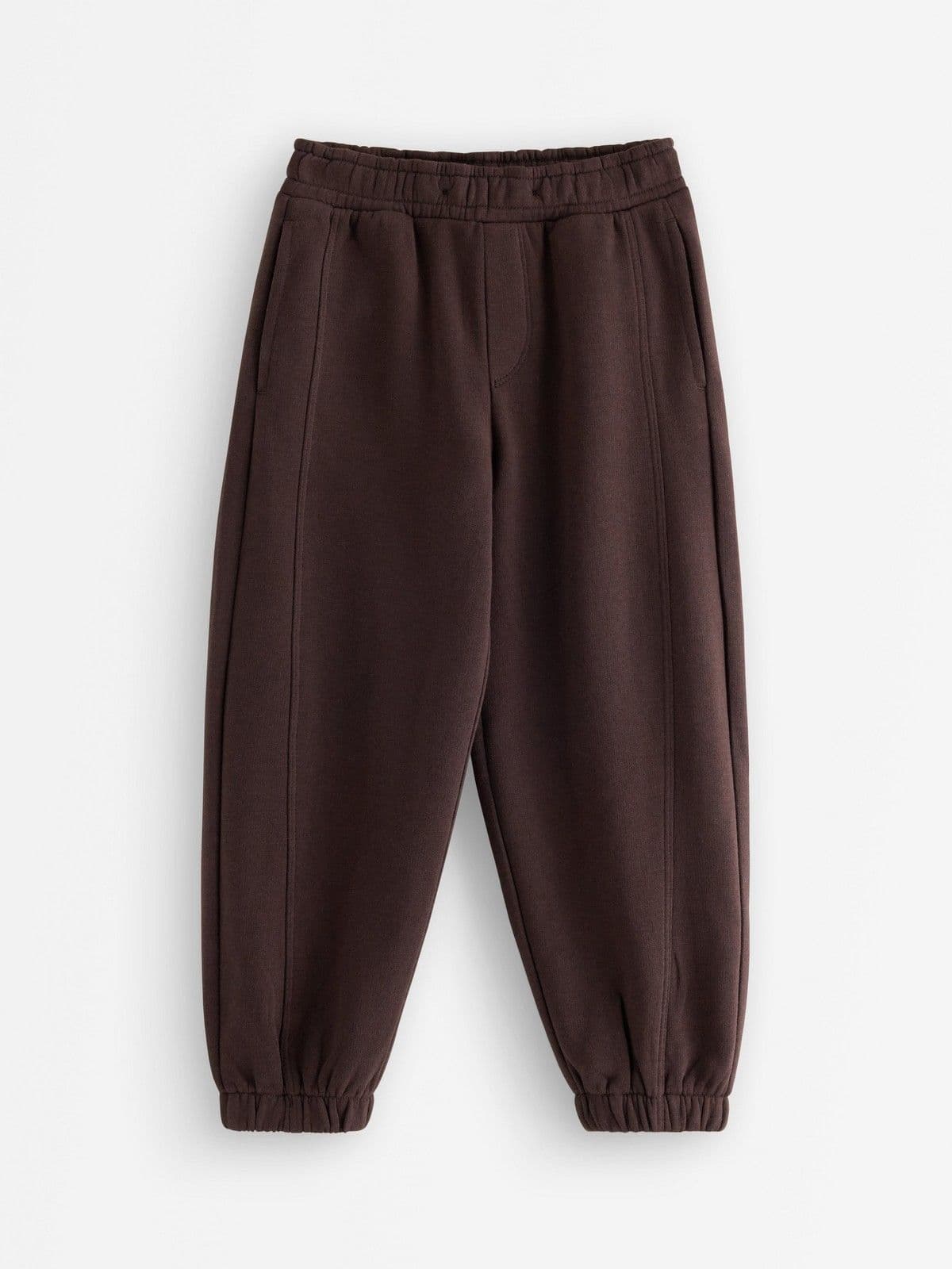 Joggers with brushed inside Dark Brown 1