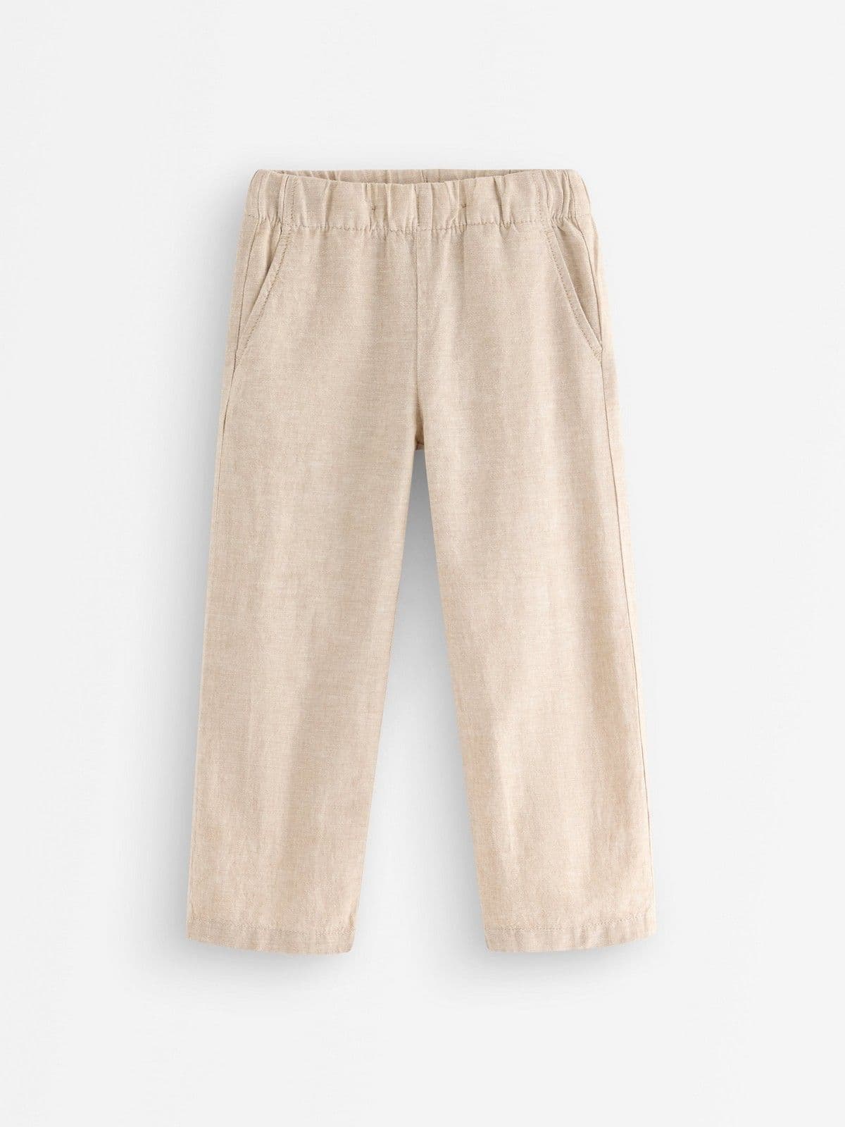 Linen blend trousers Beige 1