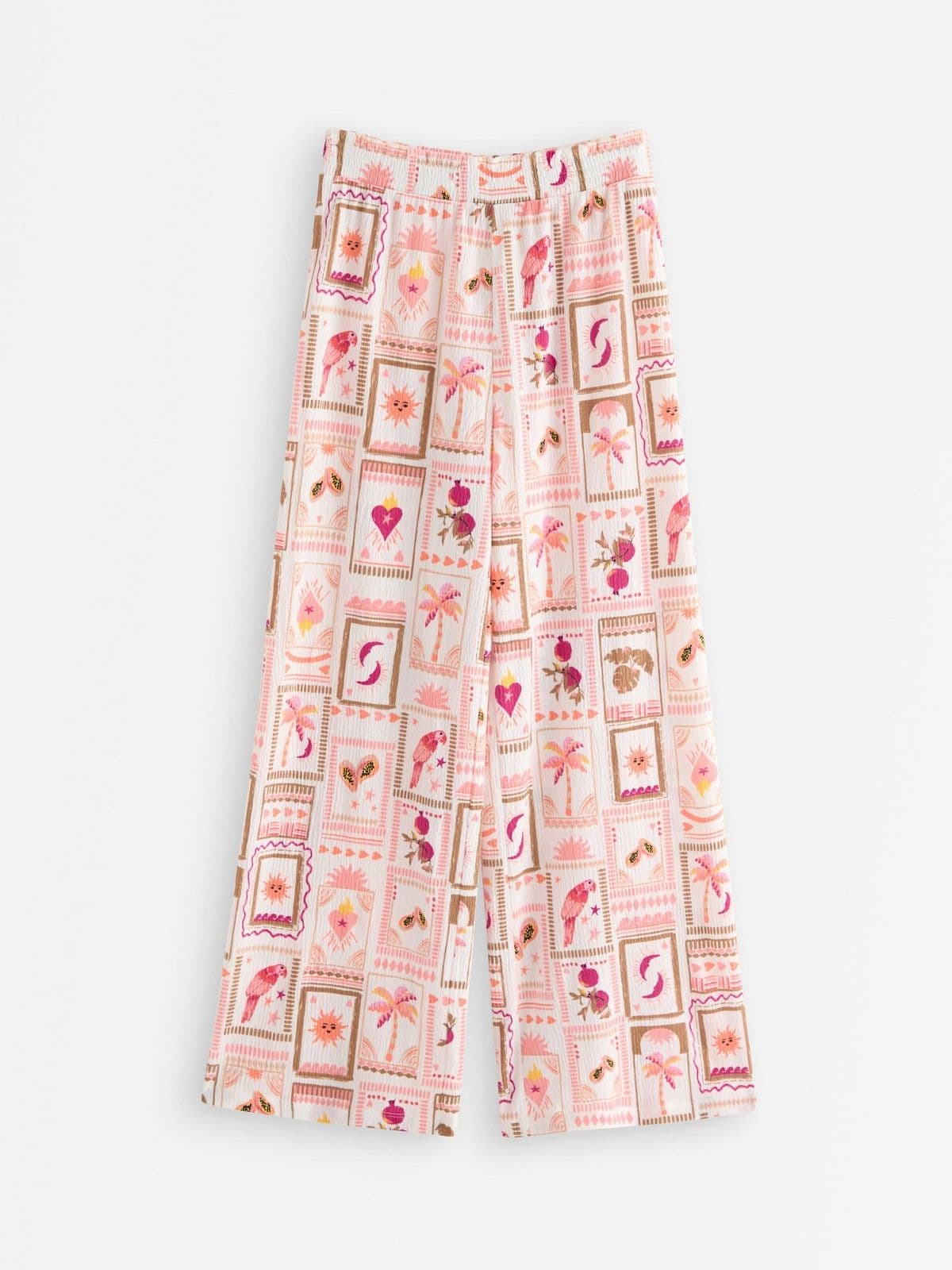 Crinkled trousers Light Dusty White 1