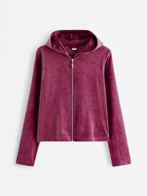Hoodie in velour