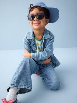 Jacket in denim jersey