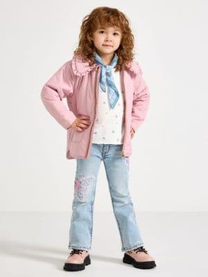 Water repellent jacket with collar Dusty Pink 2