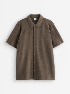 Short-sleeved shirt in jersey