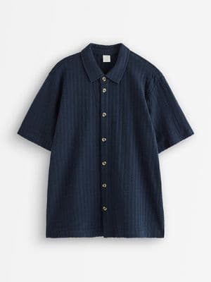 Short-sleeved shirt in jersey