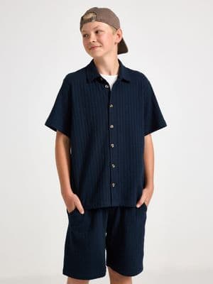 Short-sleeved shirt in jersey