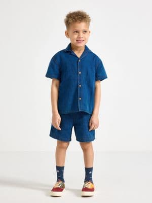 Shorts with denim look