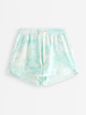 Shorts in velour Light Aqua 1