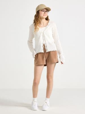 Shorts in velour
