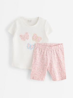 Set - top and cycling shorts Light Dusty White 1