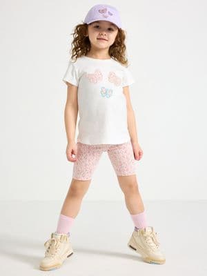 Set - top and cycling shorts Light Dusty White 2