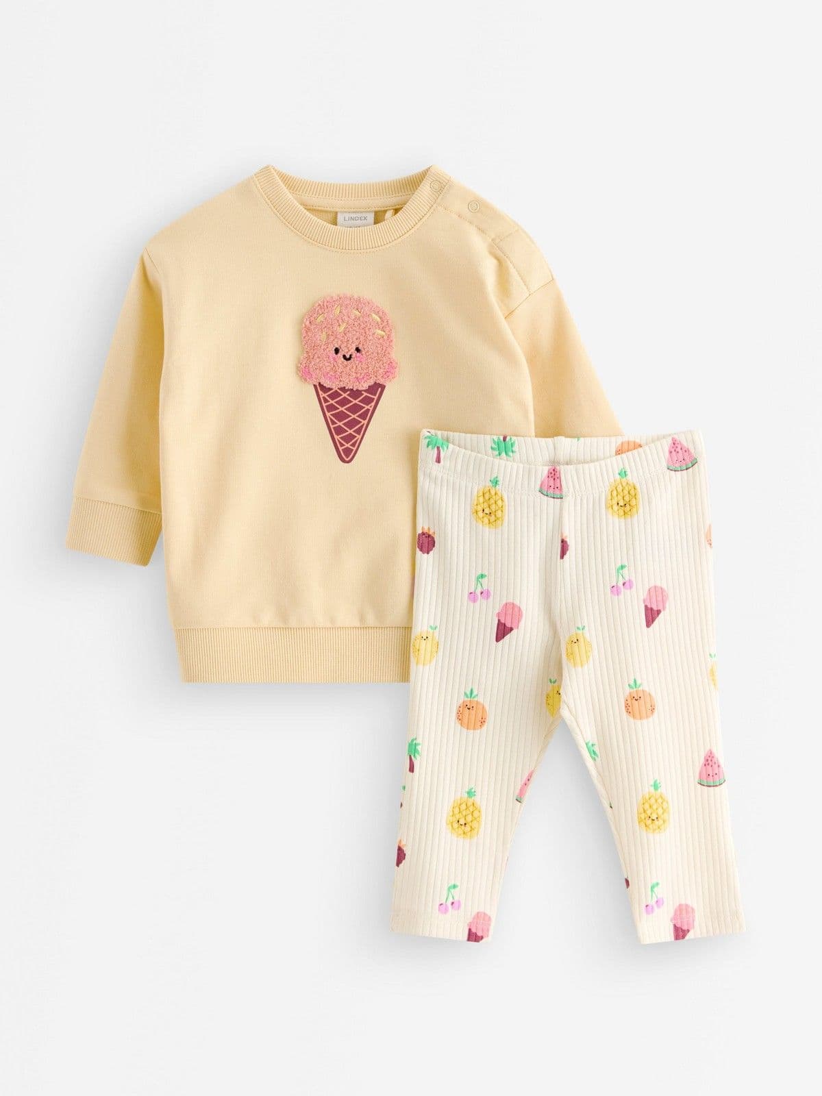 Set with sweatshirt and leggings Light Dusty Yellow 1