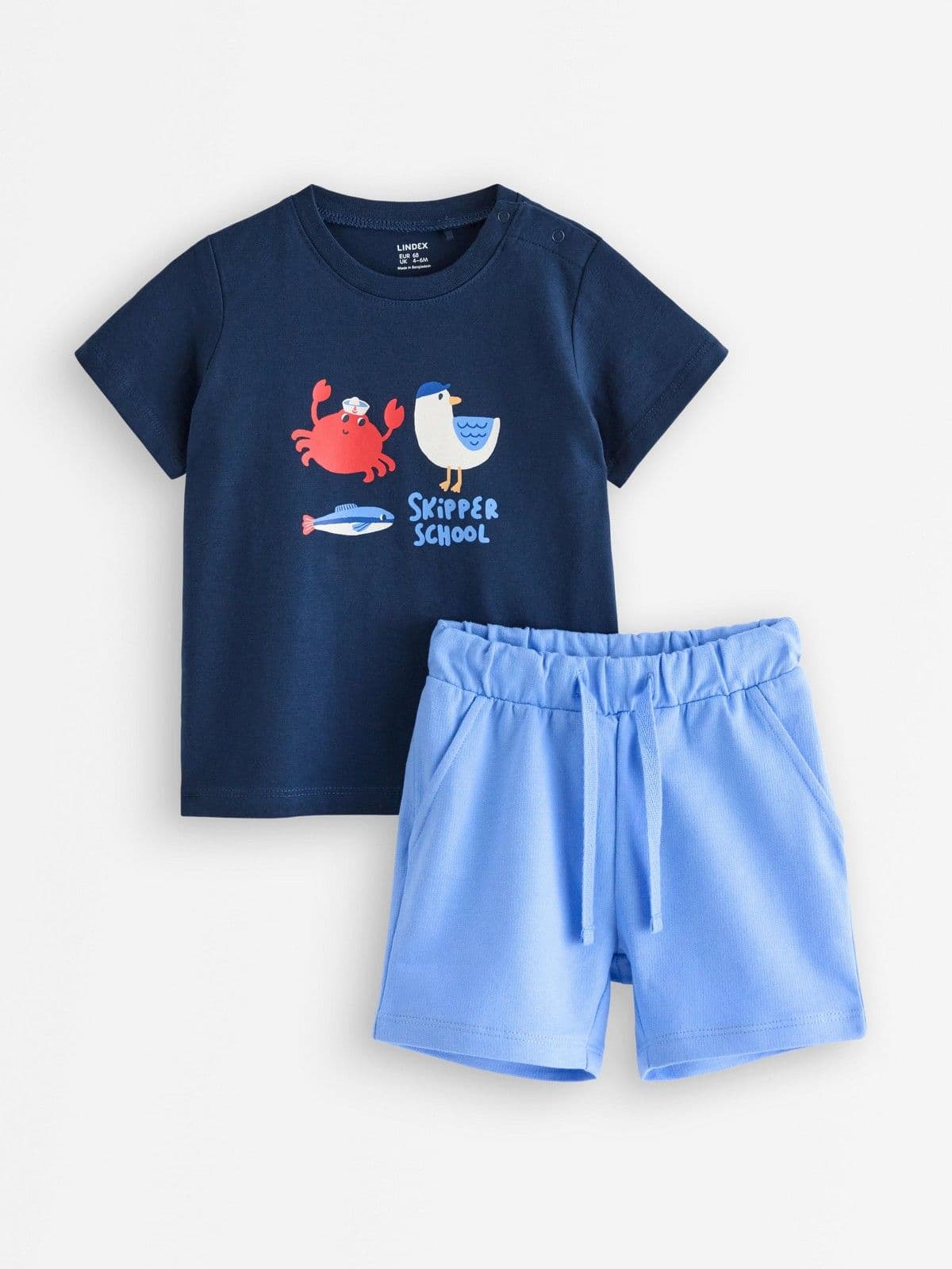 Set - t-shirt and sweat shorts Dark Blue 1