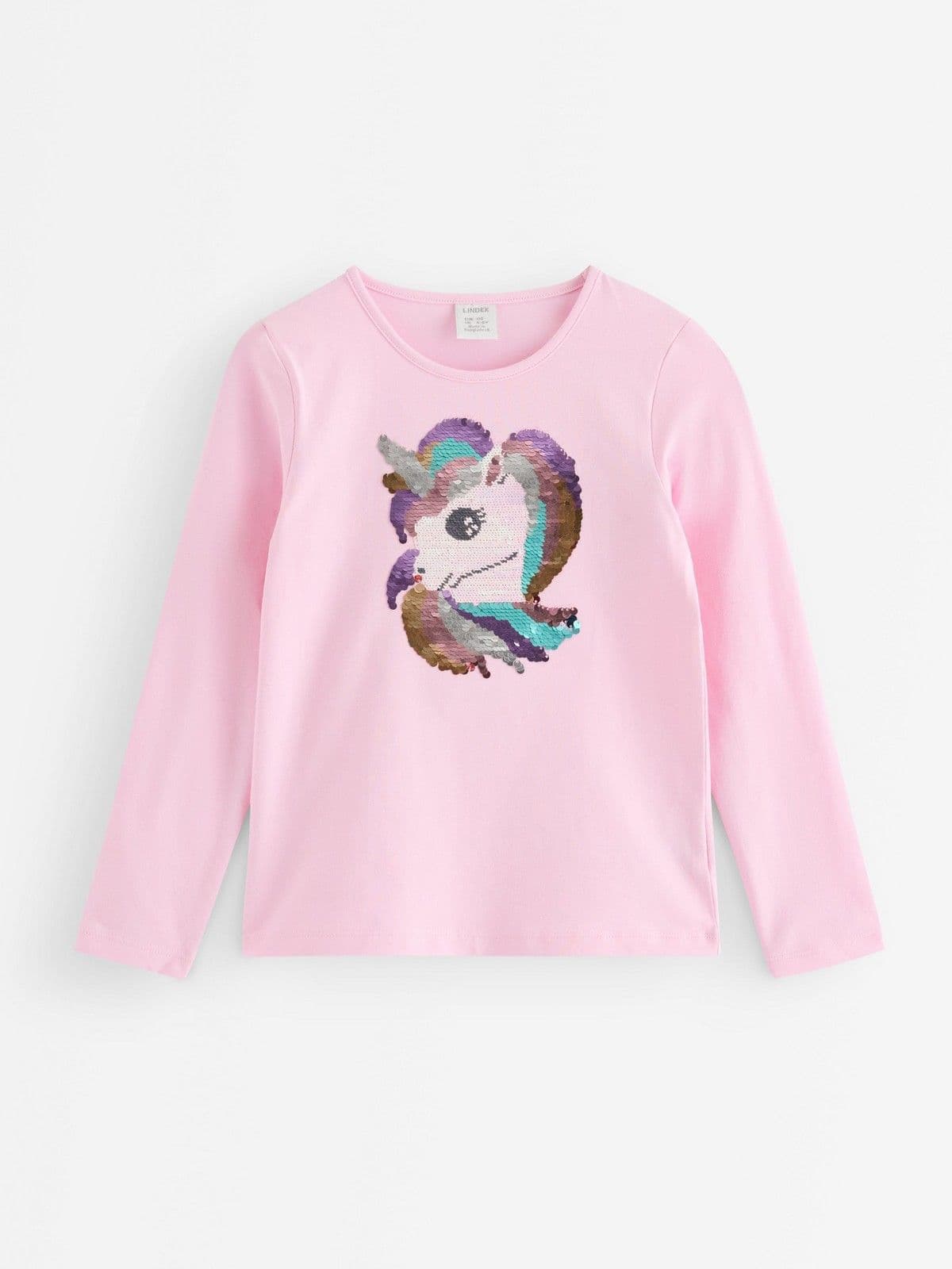 Long-sleeved top with reversible sequins Light Pink 1