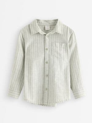 Linen-blend shirt Dusty Green 1